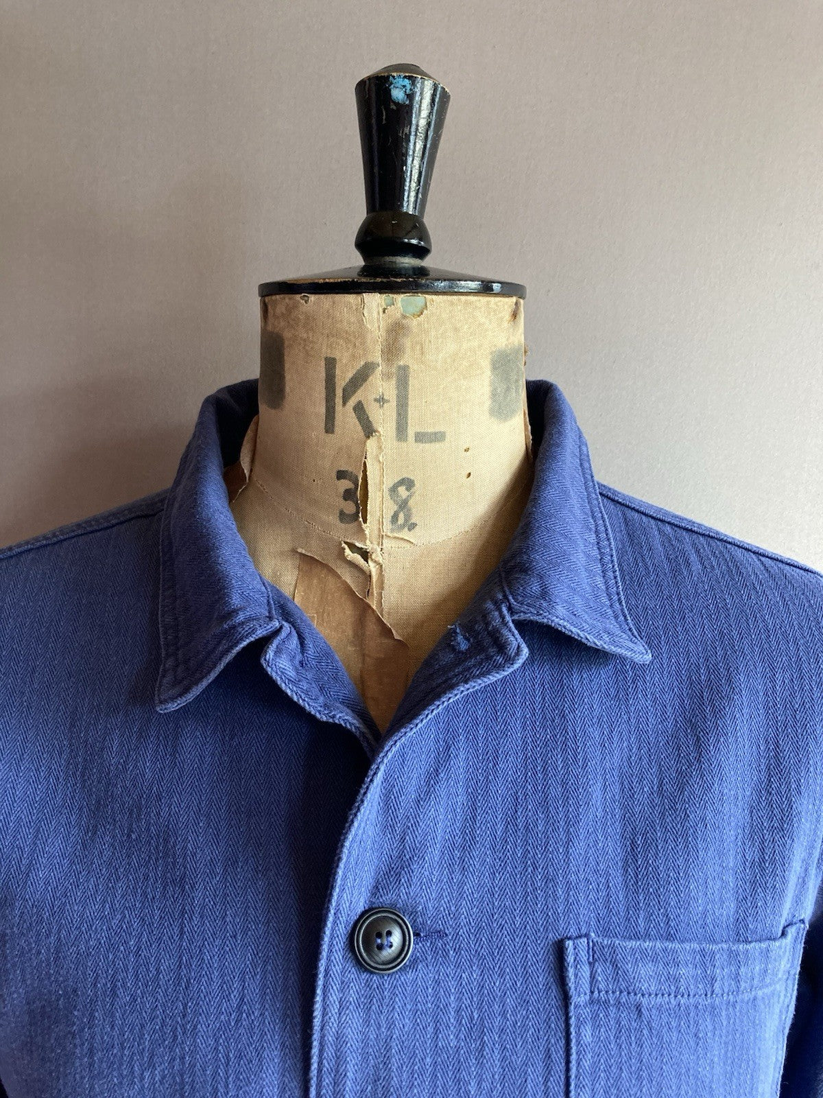 Navy French Chore Jacket Cotton Twill