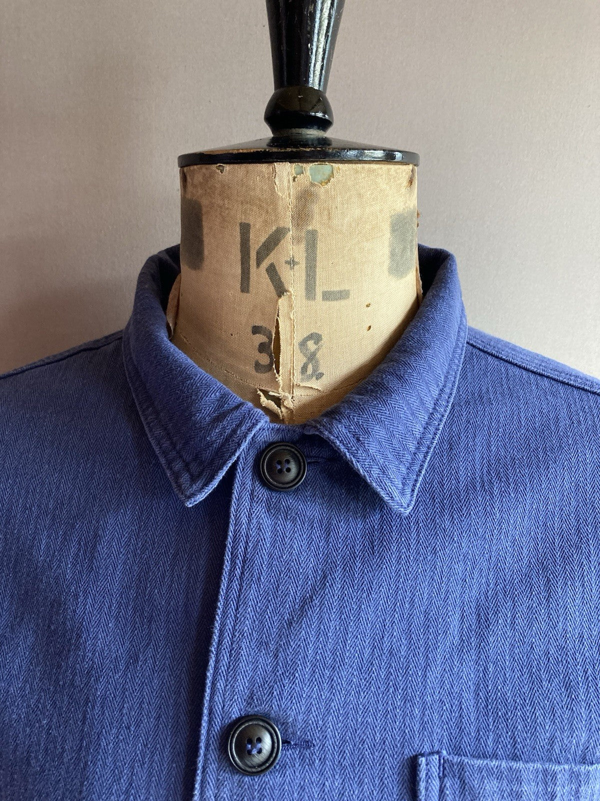 Navy French Chore Jacket Cotton Twill