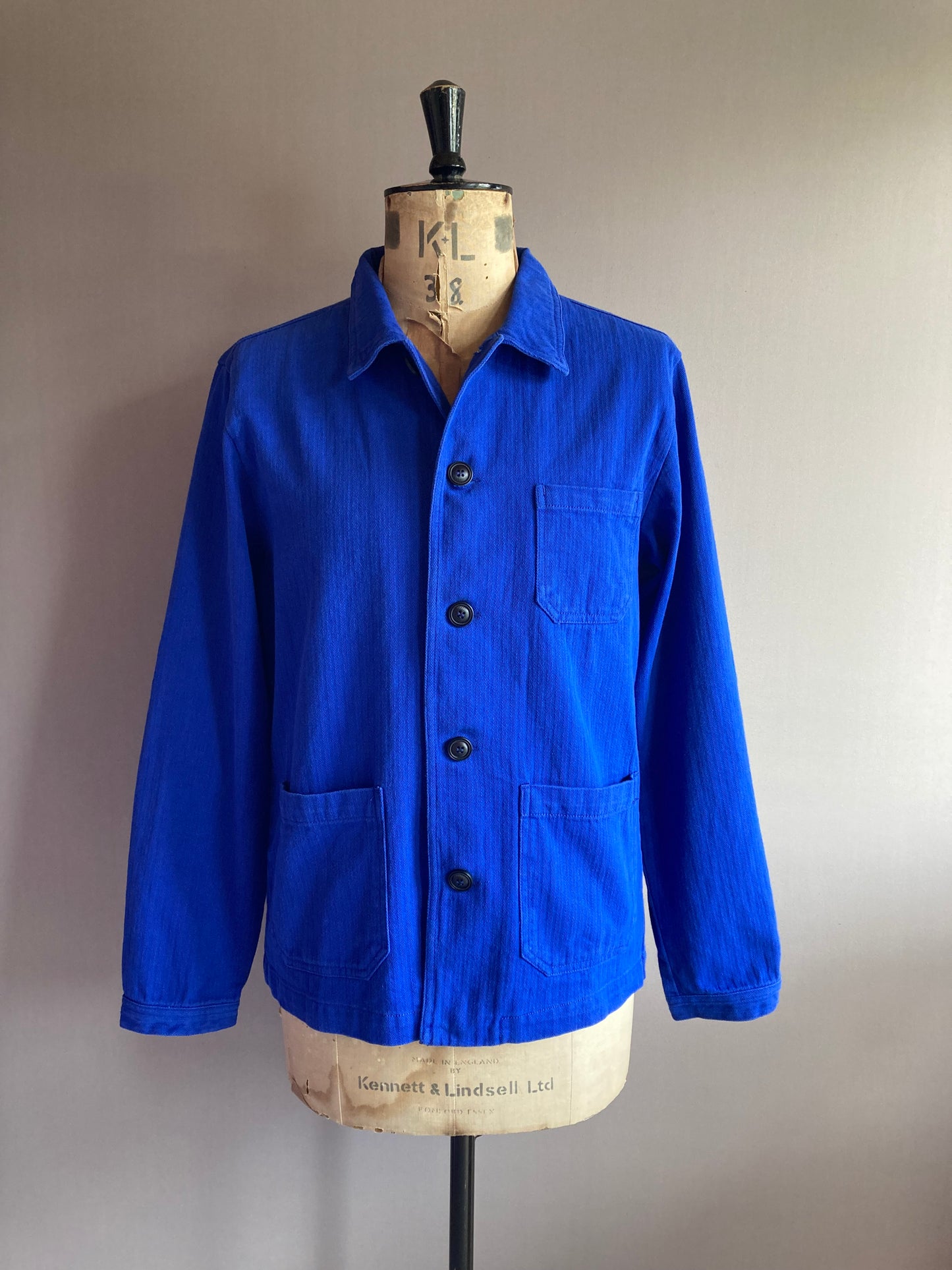 Blue French Chore Jacket Cotton Twill
