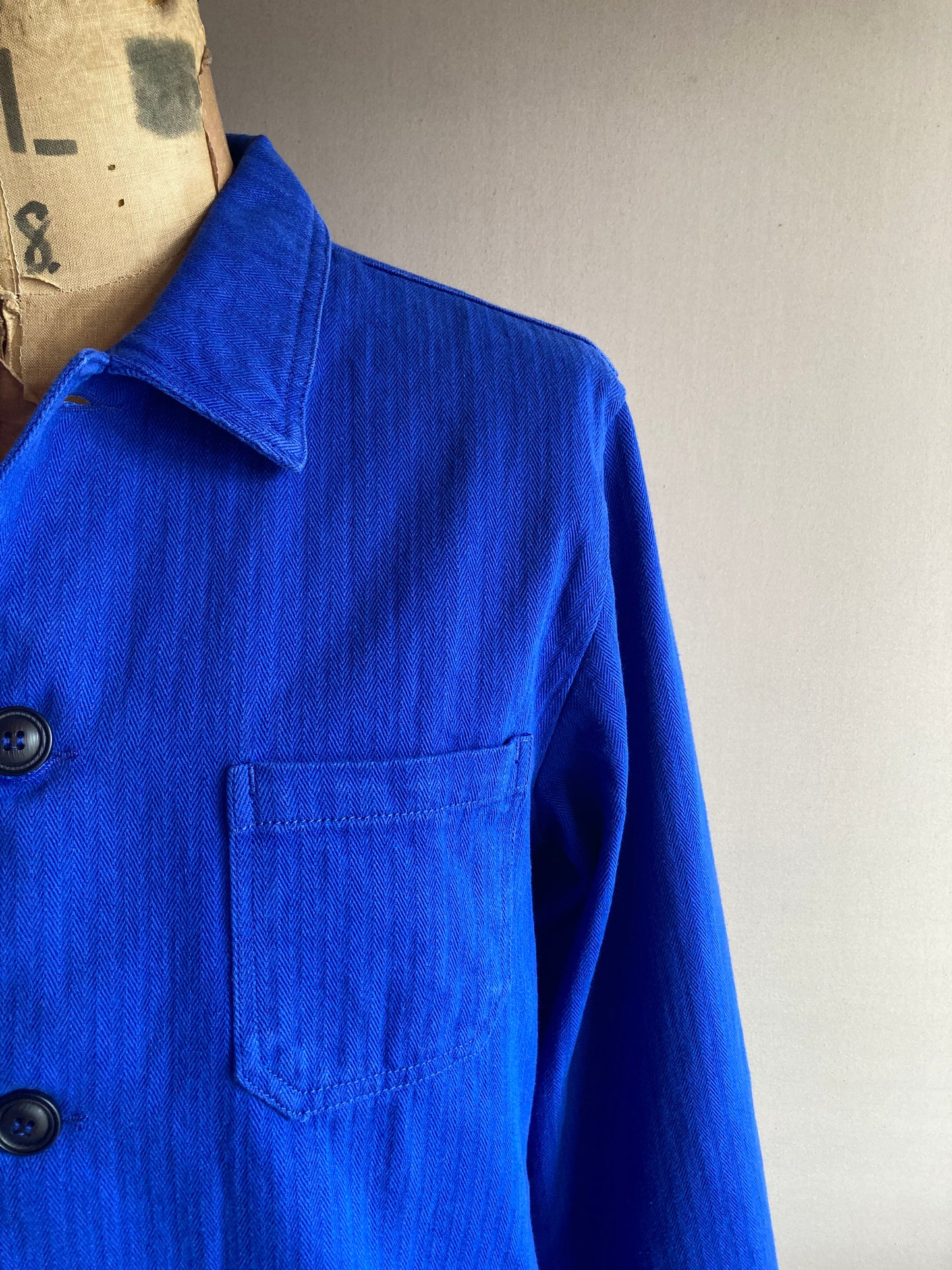 Blue French Chore Jacket Cotton Twill