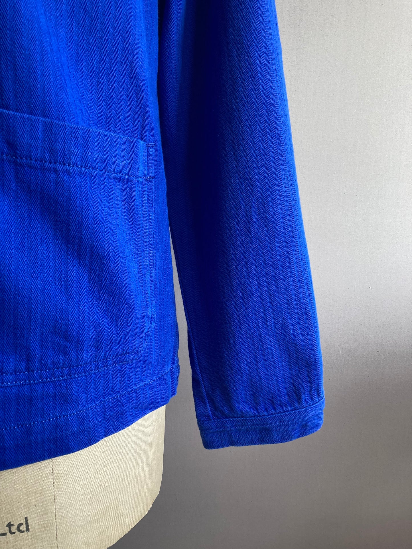 Blue French Chore Jacket Cotton Twill