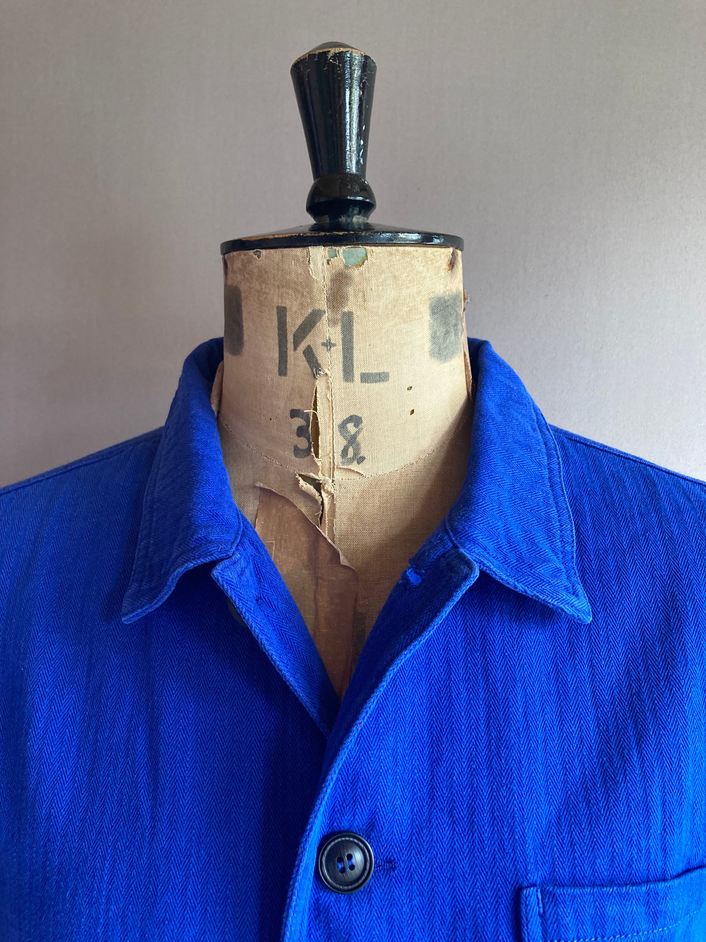 Blue French Chore Jacket Cotton Twill