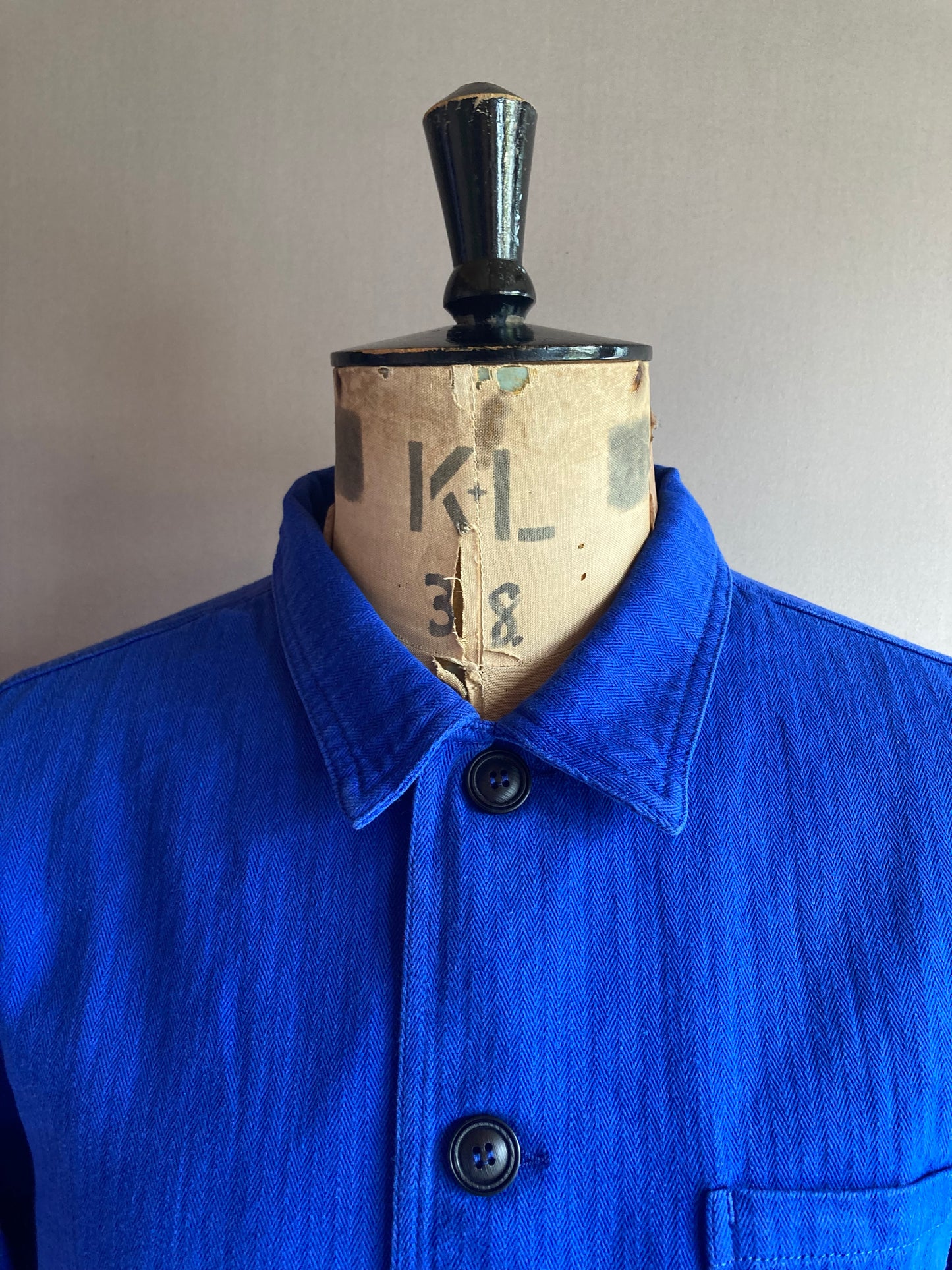 Blue French Chore Jacket Cotton Twill