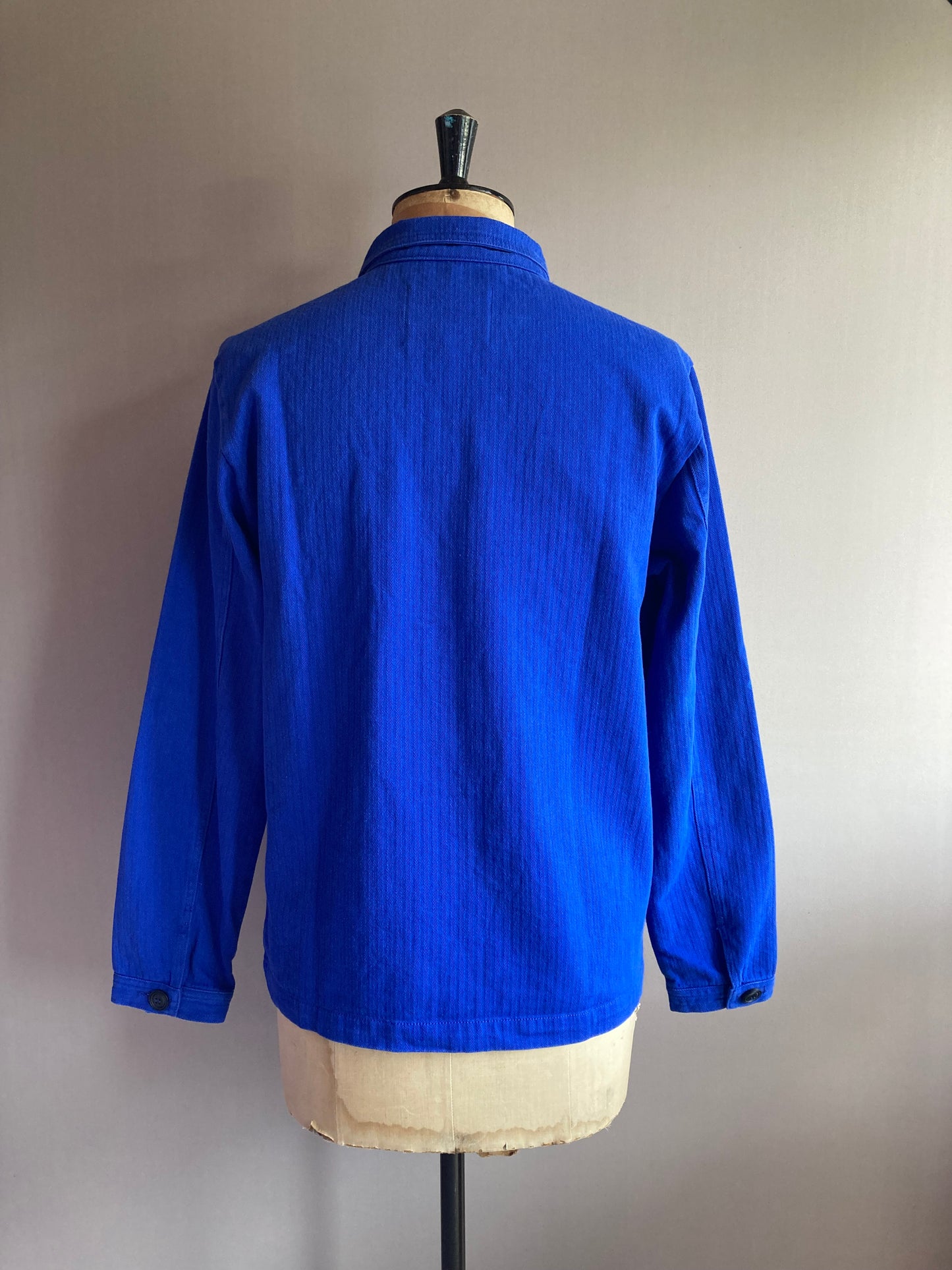 Blue French Chore Jacket Cotton Twill